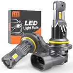 ANTEMOON HB4 9006 LED Headlight Bulbs, 100W 20000LM 600% Brighter 6500K Cool White 12V LED HB4 High Low Beam Bulb, Wireless HB4 Halogen Replacement, Non-polarity Plug and Play, Pack of 2