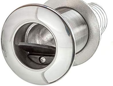 Attwood 66553-3 Boat Self-Bailing Cockpit Barbed Stainless Steel 1 ½-Inch Scupper Valve