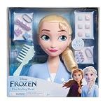 Disney Frozen 2 Elsa Styling Head, 18-Pieces Include Wear and Share Accessories, Blonde, Hair Styling for Kids, Officially Licensed Kids Toys for Ages 3 Up, Gifts and Presents