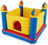 Intex Inflatable Jump-O-Lene Castle Bounce House, Kids Indoor Outdoor Play Center with Crawl-Thru Door for Ages 3 to 6 Years, Multicolor