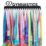 Goutoports Medal Holder Display Hanger Rack Frame for Sport Race Runner- Gymnastics for Girl - Sturdy Black Steel Metal Over 60 Medals Easy to Install