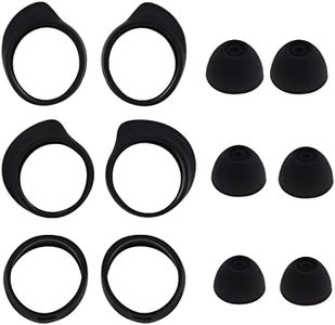 EMSea 3 Pairs Earbuds Set Compatible with Samsung Galaxy Buds SM-R170 Wireless Headphones Silicone Anti-Slip Eartips Earhooks Cover Eargels S M L 3 Sizes Black