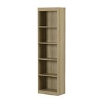 South Shore Axess 5-Shelf Narrow Bookcase Natural Ash, Contemporary