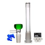 Glass Bong Downstem for Glass Bongs 14.5mm Smoking Bong Head Glass Pipe Filter Bubbler Hookah Water Bong Bowl 14.4mm (Green Bong Bowl)