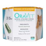 Merial Oravet Dental Hygiene Chew for X-Small Dogs (up to 10 lbs), Dental Treats for Dogs, 30 Count