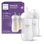 Philips Avent Natural Baby Feeding Bottle | No.1 Brand Recommended by Moms Worldwide | Ideal for 3 months+| Natural Response Technology Mimics Breastfeeding | Uniquely Designed Nipple releases milk only when baby drinks | Pack of 2 | SCY906/02