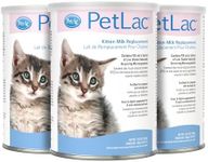 Pet-Ag PetLac Powder for Kittens - 10.5 oz, Pack of 3 - Kitten Milk Replacement Powder for Kittens Newborn to Six Weeks Old - Easy to Digest