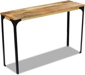 vidaXL Industrial Console Table, Handmade Mango Wood and Steel Sideboard, Brown, 120x35x76 cm