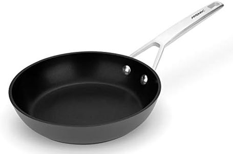 MsMk Small Frying pan, 8-inch Nonstick Durable Egg Omelet Skillet with Stay-Cool Handle, Limestone Non Stick Coating From GRE, 4mm Stainless Steel Base Induction, Oven Safe, Dishwasher Safe