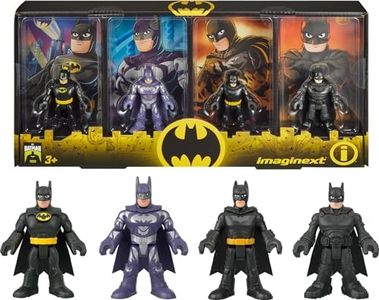 Fisher-Price Imaginext DC Super Friends Batman Toys 85th Anniversary Commemorative Set with Movie Styling for Fans Ages 3+ Years