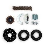 L-faster Bicycle Spoke Chain Wheel Bike Rear Wheel 32T Sprocket for Our Left Drive Motor Kit 16T Freewheel with Adapter for Motor MY1016Z (kit 1)