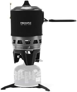 Fire-Maple FMS-X3 Réchaud Camping Gaz 0,8L, Réchaud portable à Allumage électrique+Support Casserole+Stabilisateur, Brûleur à Jet Systeme pour Randonnée et Trekking (Noir)