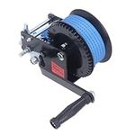 3200lbs Hand Winch, Alloy Steel Anti Slip Handle Boat Winch Two Way Ratchet Two Speed Heavy Duty Trailer Winch for Industry, Strong Traction, 4:1/8:1 Gear Ratio