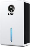 HHI Dehumidifier for Home, 65 Oz Capacity, Coverage Area 350 Sq. Ft, Auto Shut Off Function, Ultra Quiet Small Dehumidifier for Bathroom, Closet and Small Room, 7 Color LED Lights, 2L(White)