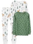 Simple Joys by Carter's Unisex Kids' 3-Piece Snug-Fit Cotton Christmas Pajama Set, Pine/Forest, 8