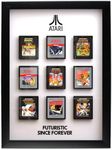 Official Atari 3D Gaming Wall Art, Authentic Cartridges Collection for Gaming Setup, Gaming Wallpaper, Gaming Room Decor and Gaming Wall Stickers, Black Frame - ThumbsUp!