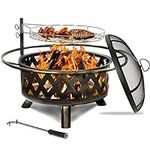 UDPATIO Fire Pit with Grill for Out