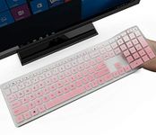 Keyboard Skin Cover for HP Pavilion 27 All in One PC 27-xa0014/27 Xa0055Ng/0370Nd/0076Hk/0010Na, HP Pavilion 24-inch 24-xa0020 Xa0002A Xa0032 xa0013w, HP Pavilion All in One Accessories, Ombre Pink