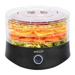 Brentwood 5-Tray Food Dehydrator with Auto Shutoff, black (FD1026BK)