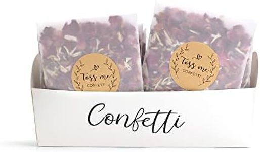 Natural Confetti Packets & Tray Set Biodegradable Wedding Confetti Dried Flower Petals 20 Guests Eco wedding Classic Petals