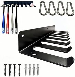 3MM Thickened Steel Wall Mount Baseball Bat Rack, Home Gym Storage Rack, 9 Prong Heavy-Duty Gym Equipment Storage Rack, Softball Bat Holder, Hanging Bat Rack Wall, Barbell Rack, Weight Room Organizer
