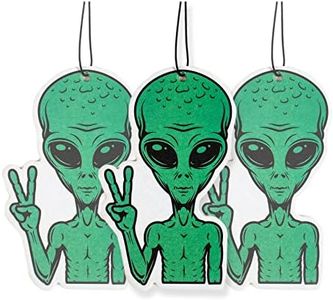 Fresh Fresheners Peace Sign Alien Car Air Freshener Scented with Premium Oils (4 Pack)