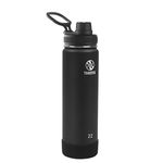 Takeya Actives Insulated Water Bottle with Spout Lid, 22 Ounce, Onyx