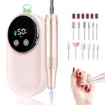 MAYCREATE® Nail Drill Professional 50000 RPM Rechargeable Cordless Electric Nail Kit with Bits & Anti-Slip Back Pad Portable for Acrylic/Gel Removal & Faster Shaping Manicure & Pedicure Home/Salon