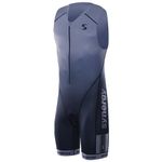 Synergy Triathlon Tri Suit - Men's Elite Sleeveless Trisuit (Smoke Gray, Small)