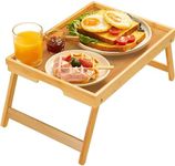 Bamboo Bed Tray Table with Foldable