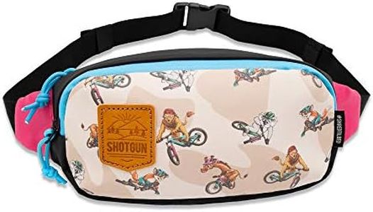 Shotgun Kids MTB Hip Pack - Childs All Weather Bike Riding Bag | Storage for Shotgun Tow Rope Bike Attachment | Fanny Pack for Snacks, Toys, Drinks | Dual Pockets and Zippers | Fits 15" to 43" Waist