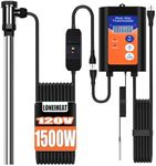 LONRIHEAT 1500W 120V Titanium Fully Submersible Immersion Water Heater with LCD Thermostat & GFCI Plug - Ideal for Pools, Hot Tubs, Bathtubs, Baptistry & Saltwater
