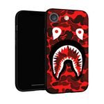 iPhone 7 Case 8 Case SE Case Non-Skid Cover Case (Bape-Shark-3)