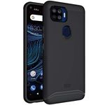 TUDIA DualShield Designed for ZTE Blade X1 5G Case, [Merge] Dual Layer Heavy Duty Protection Slim Hard Case for ZTE Blade X1 5G (Matte Black)