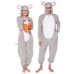 Silver Lilly Slim Fit Adult Onesie - Animal Halloween Costume - Plush Fruit One Piece Cosplay Suit for Women and Men