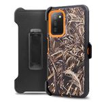 Thousandgear Designed for Samsung Galaxy A03S Shockproof Holster Tough Rubber Rugged Hybrid Case Silicone Triple Protective Anti-Shock Shatter-Resistant Mobile Phone Built in Screen Protector (Camo)