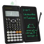 Scientific Calculator for High School 991ES Plus, ROATEE Calculators Multiview 4-Line Display with Writing Tablet, Rechargeable & Coin Battery Power Calculator Desktop Back to School Office Supplies