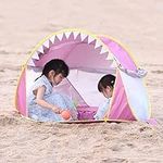 Free Swimming Baby Pop Up Baby Beach Tent with Pool,Portable Shark Sun Shelter Tent with UPF UV 50+ Protection for Toddler Aged 3-72 Months (Pink)