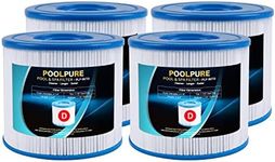 POOLPURE Summer Escapes Replacement Pool & Spa Filter for Type D, Summer Waves P57100102, P57000104 (4 PACK)