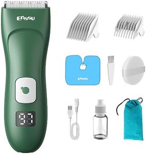 Baby Hair Clippers for Beginners - Professional Silent Hair Clippers Autism, Baby Hair Cutting Kit with IPX7 Waterproof, Safe Ceramic Blades and LED Display for Babies & Children & Adults (Emerald)