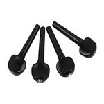 Dilwe 4Pcs Violin Tunning Pegs, Ebony Wood Tuning Pegs Endpin Set for 4/4 violin