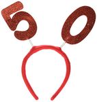 Beistle 60590-50 50" Glittered Boppers, Fabric, Red