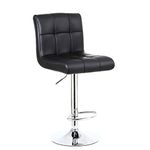 KKTONER Bar Stool PU Leather with Backrest Height Adjustable Swivel Pub Chair Home Kitchen Bar stools Black