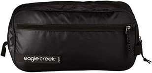 eagle creek Pack-It Isolate Quick Trip S Travel Toiletry Bag Made with Water-Repellant Poly Ripstop Fabric, Full-Length Zipper for Visibility and Zip Side Pockets, Black