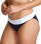 Panache Women's Standard Catarina Fold-Over Bikini Bottom, Midnight/White, Large