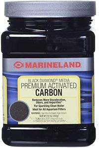 Marineland Black Diamond Premium Activated Carbon 10 Ounces, Filter Media for aquariums, Blacks & Grays