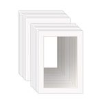 5x7" White Picture Mats with Core Bevel Cut Frame Mattes for 4x6" Pictures- Pack of 12