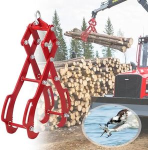 Log Lifting Tongs, Optimal Strength Log Tongs, Multi-Model Compatibility, Superior Steel Grip for Safe Wood Lifting & Dragging, Essential Tool for Efficient Logging Operations (28 in-4 Claw)