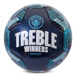 Hy-Pro Officially Licensed Manchester City Treble Winners Football - Size 5 Football with Durable PVC, Collector's Edition - Ideal for Fans & Players for Man City Supporters - Navy Blue