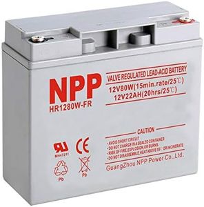 NPP HR1280W 12V 480Watts, Flame Retardant High Rate UPS Battery High Rate Battery,12V 18Ah, 20Ah 12Volt AGM Sealed Lead Acid Rechargeable